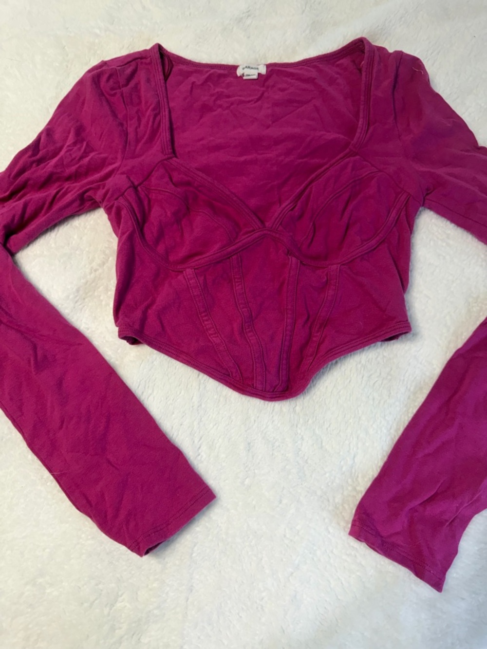 Garage Hot Pink Crop Top